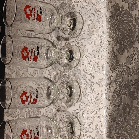 3/$50 4 Labatt's Award Stemmed Beer Glasses - Picture 1 of 3